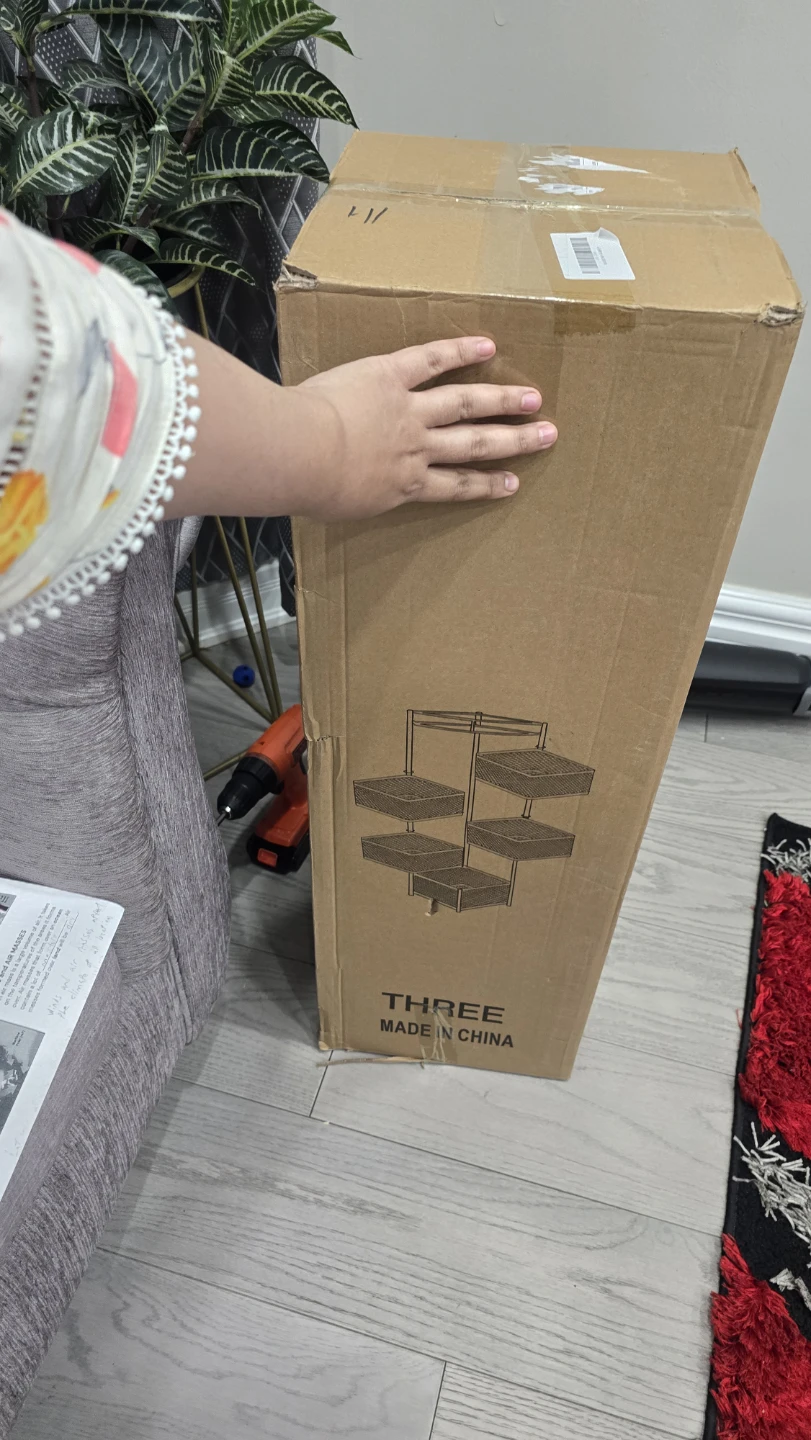 Brand new in box - Black 5-Tier Rotating Storage Shelf - photo 4
