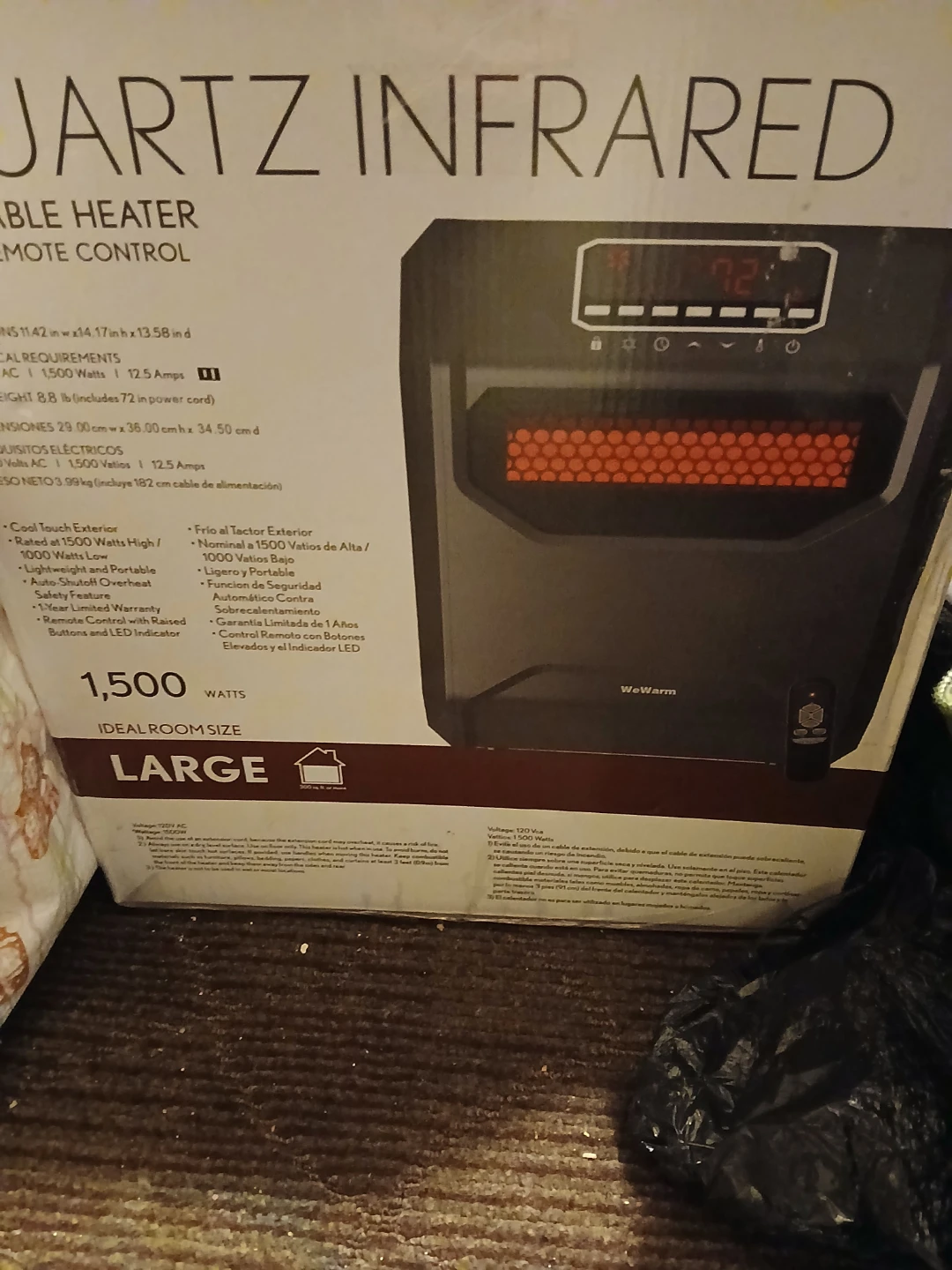 WeWarm Quartz Infrared Heater - Large Room Size - photo 2