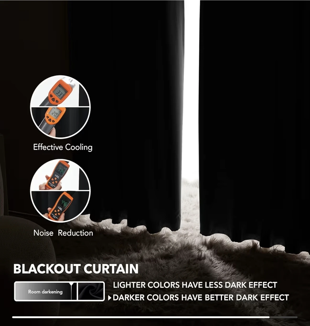 Blackout Curtains 84 Inch Long 2 Panels - photo 4