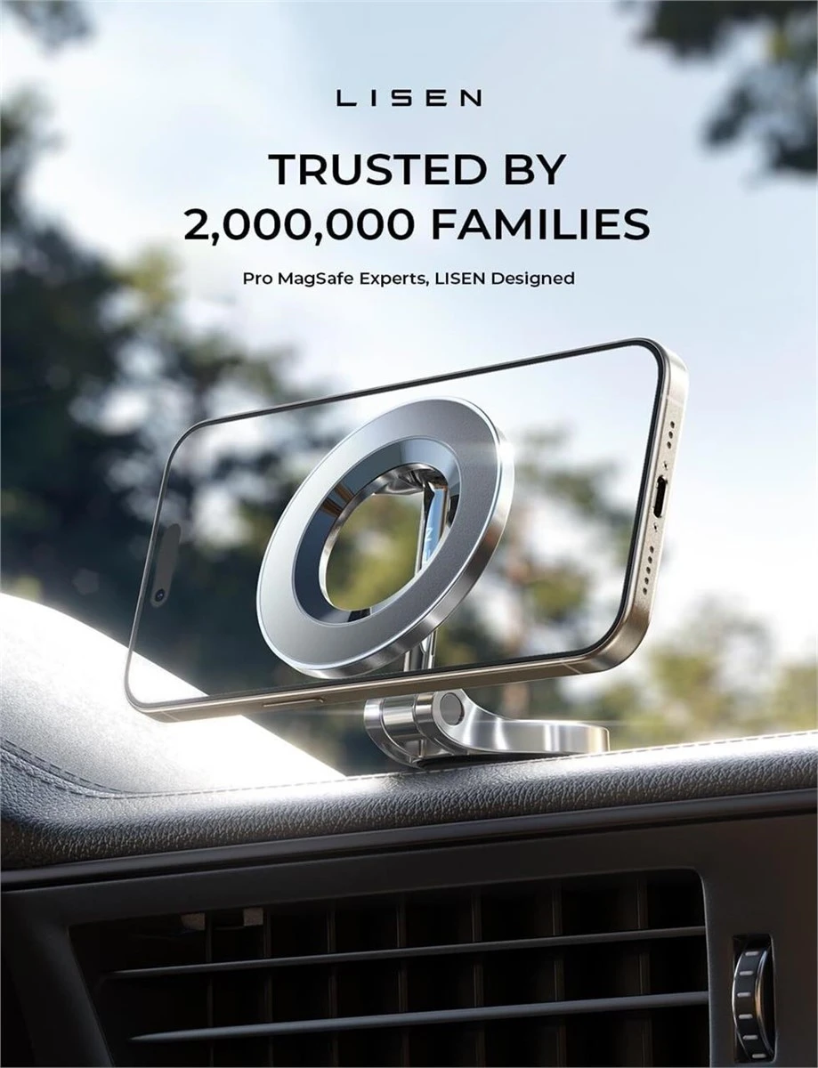 LISEN Magsafe Car Mount, Magnetic Holder - photo 3