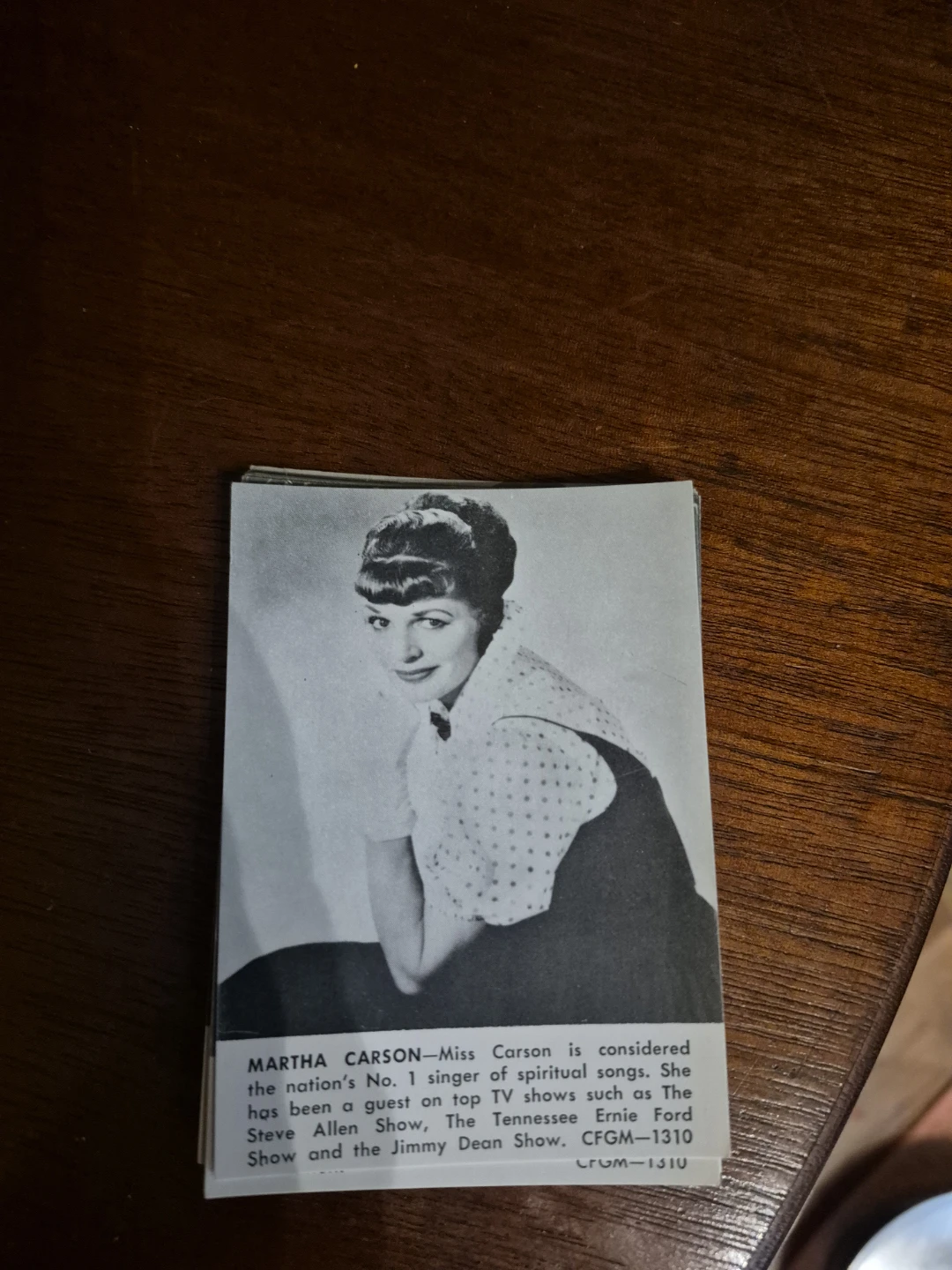 Martha Carson Singer Photo CFGM-1310