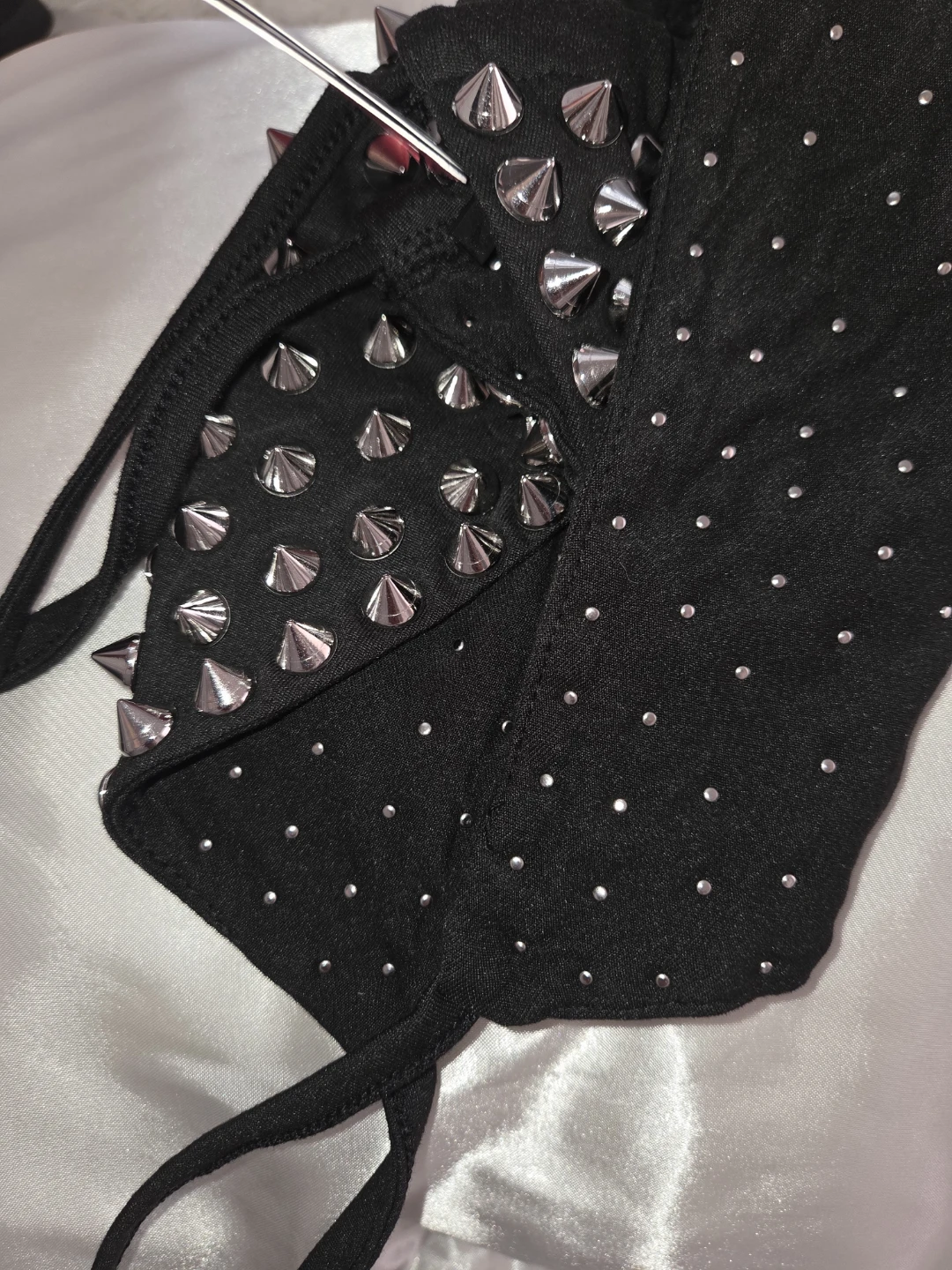 Black Studded Bikini Top - photo 3