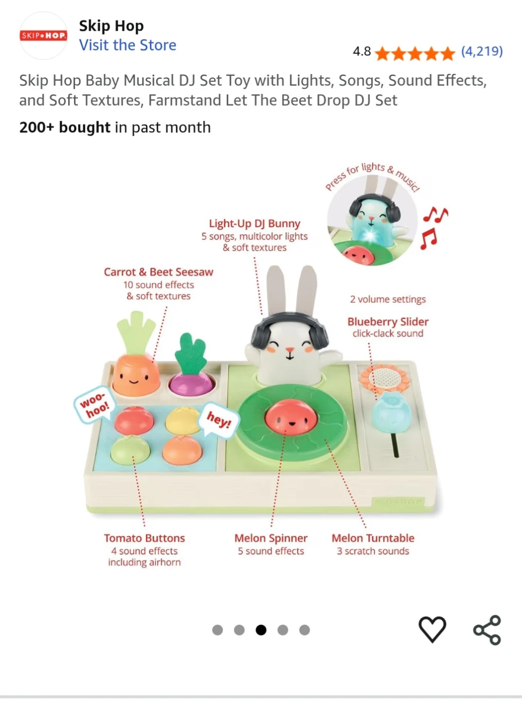 Skip Hop Baby Musical DJ Set Toy - photo 4