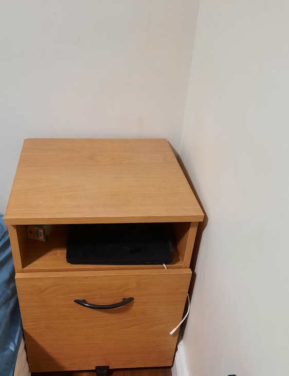 Wooden Nightstand with Drawer