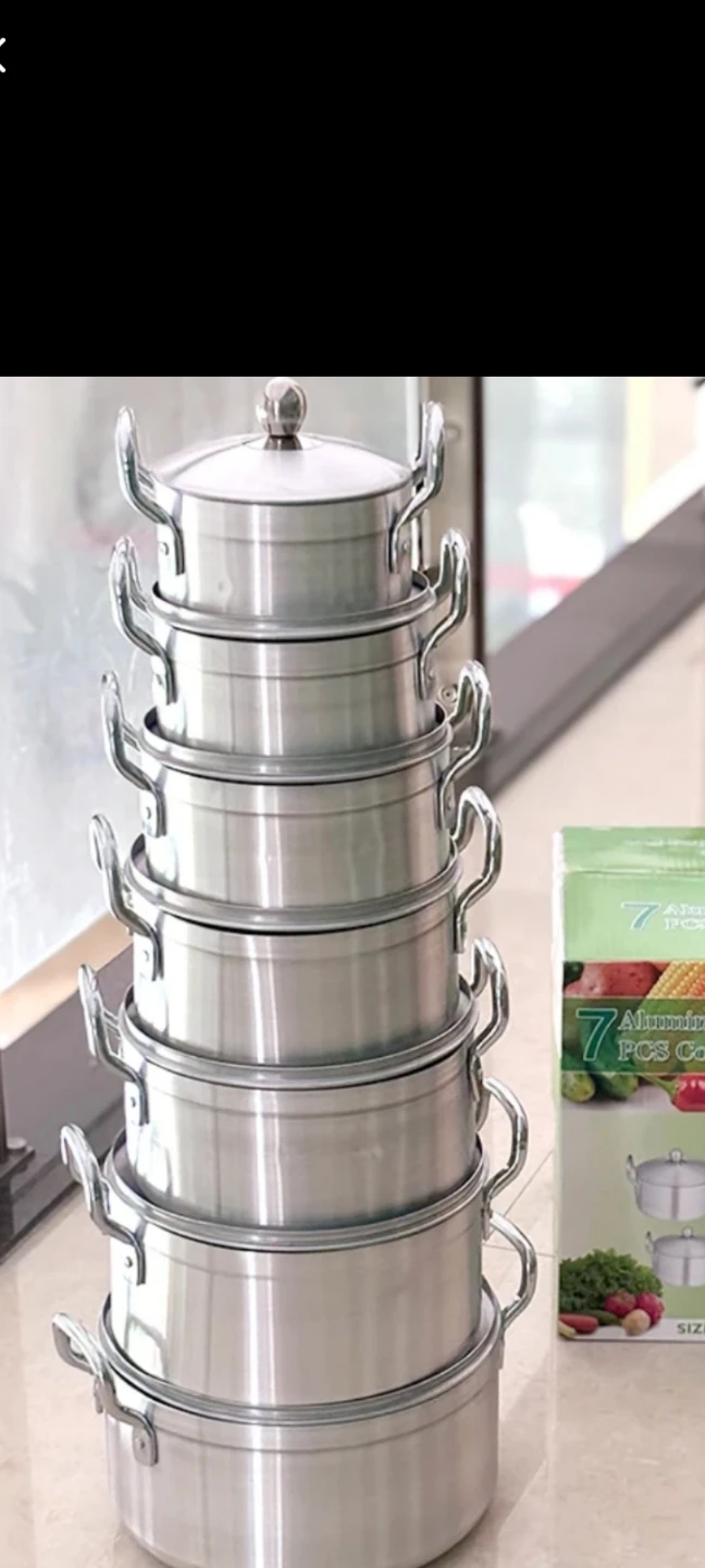 7 PCS Aluminum Cookware Set - New!