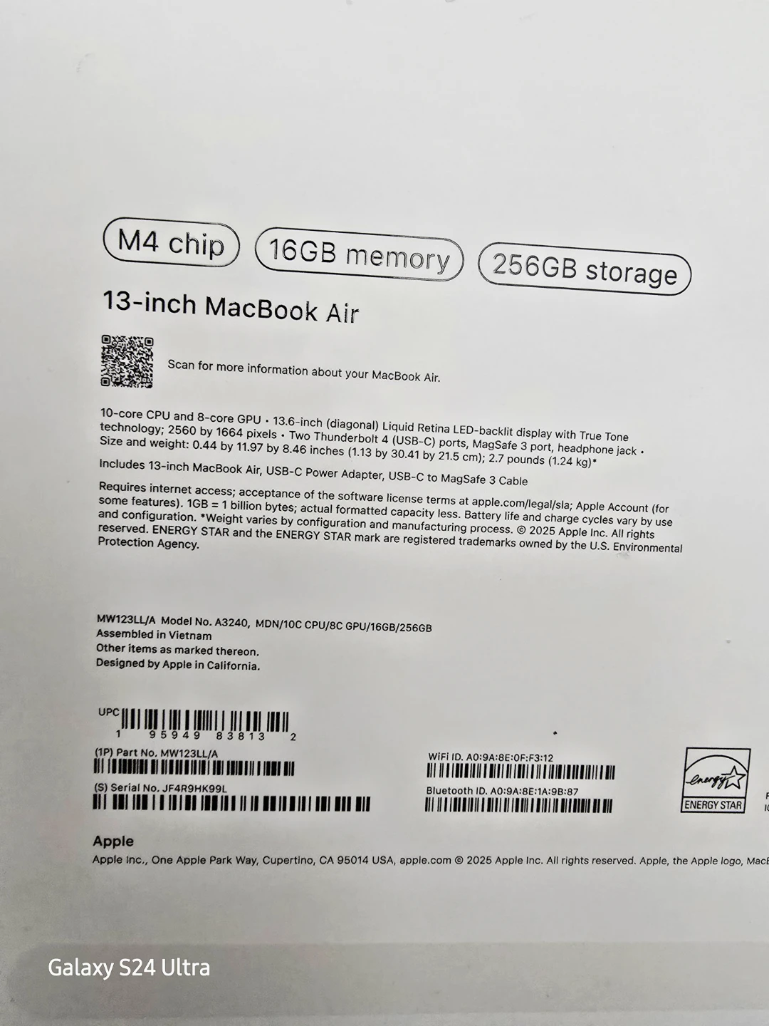 🥕 Apple Macbook Air 13" M4 -- BOX ONLY - photo 5