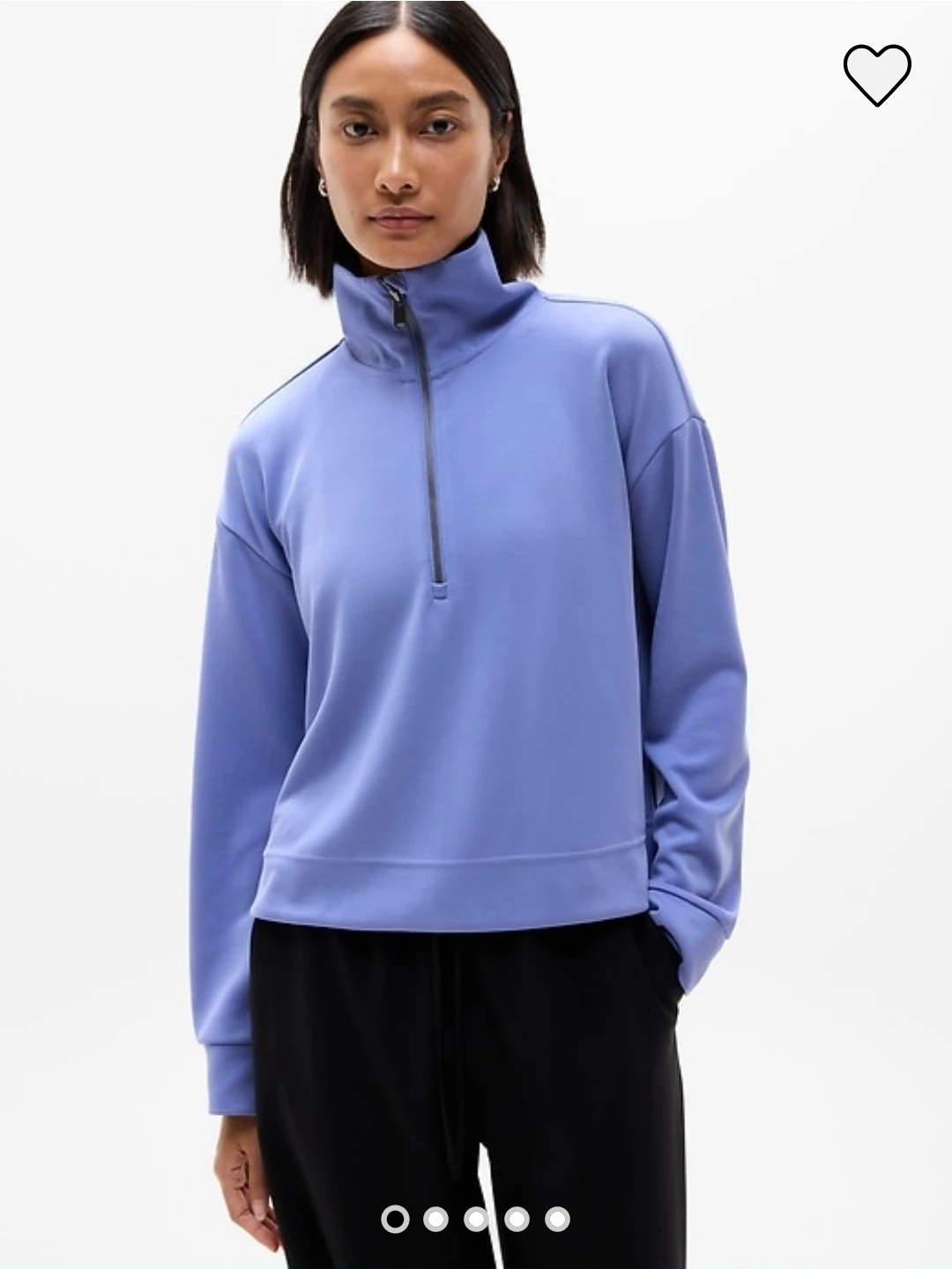 Athleta Seasoft quater zip athleta