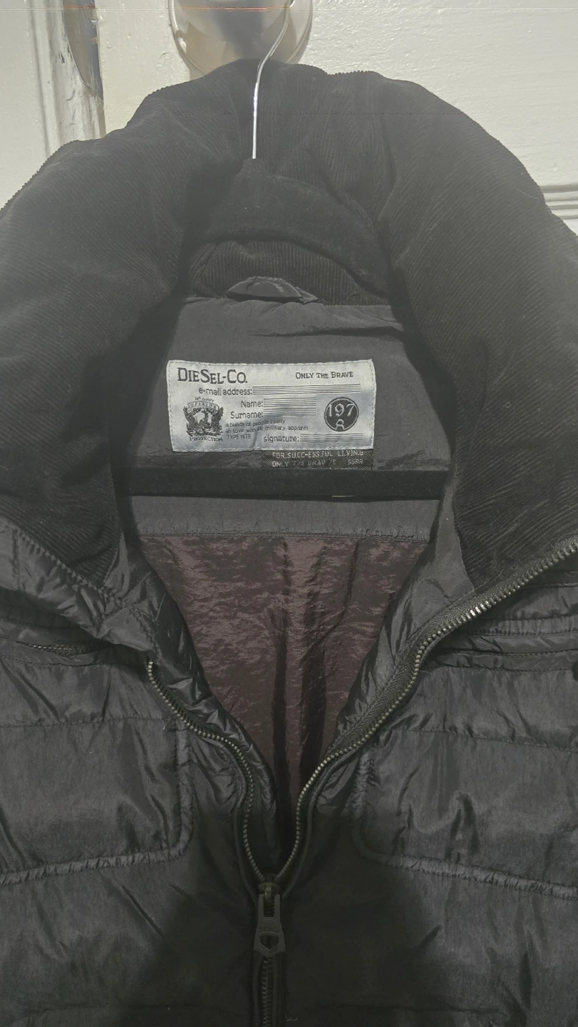 Diesel Black Puffer Jacket