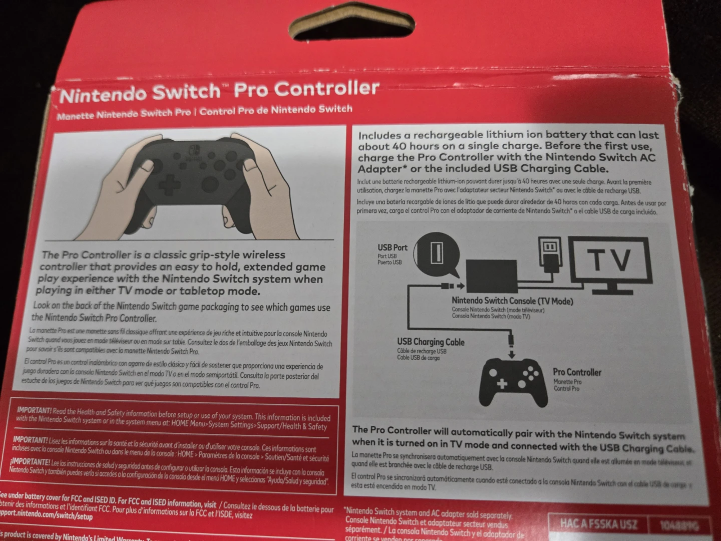Nintendo Switch Pro Controller - Black - photo 4