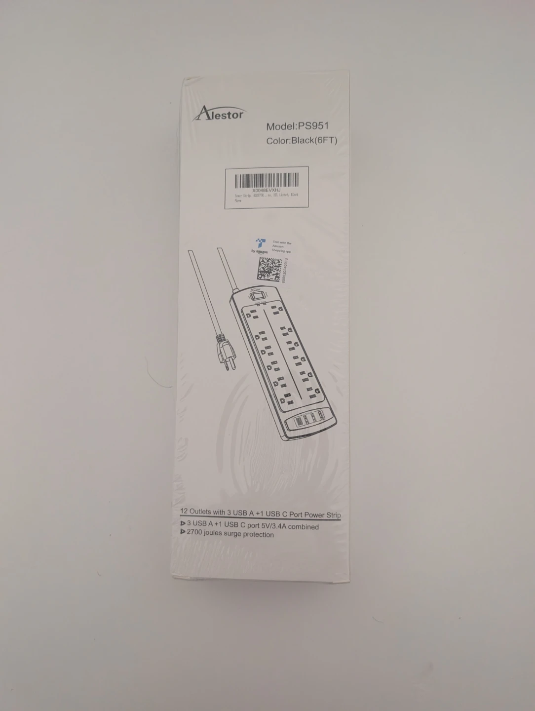 New Alestor PS951 Black 6FT Power Strip - photo 2