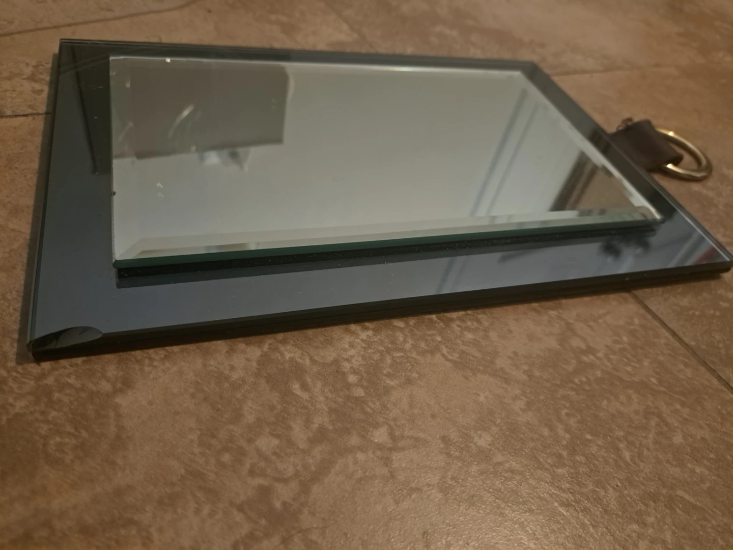 Decorative Hanging Mirror with Leather Strap - photo 4