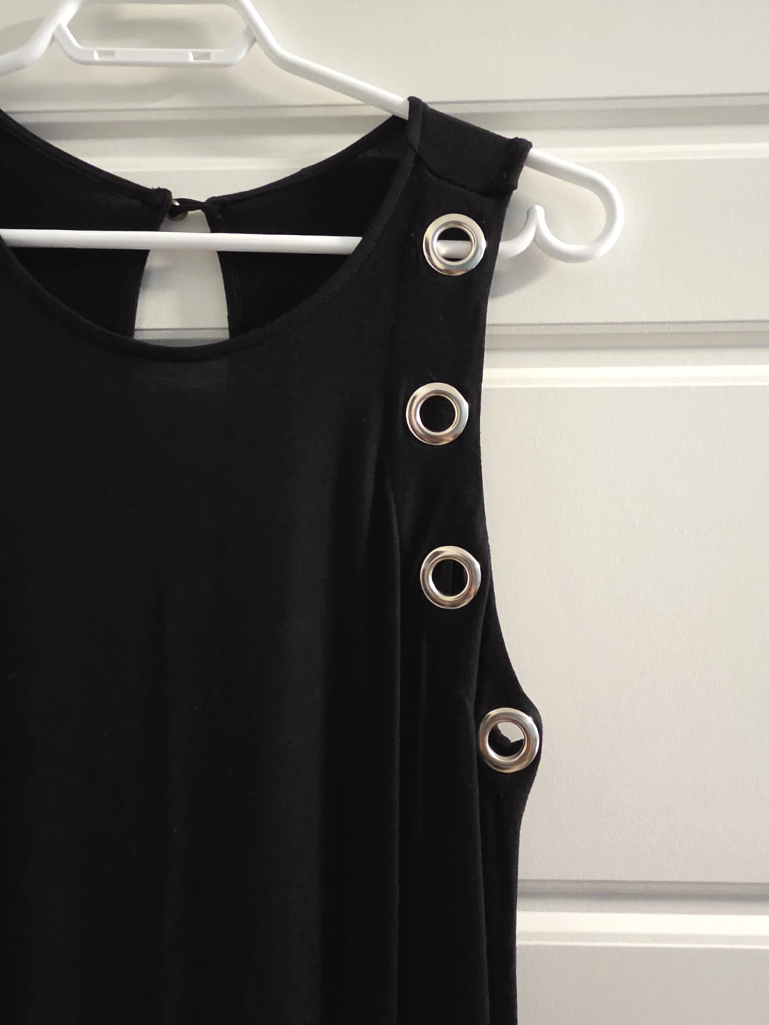 Black Sleeveless Dress with Grommets - photo 2