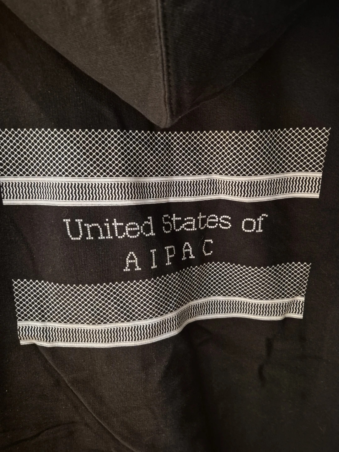 United States of AIPAC design Black Zip-Up Unisex Hoodie