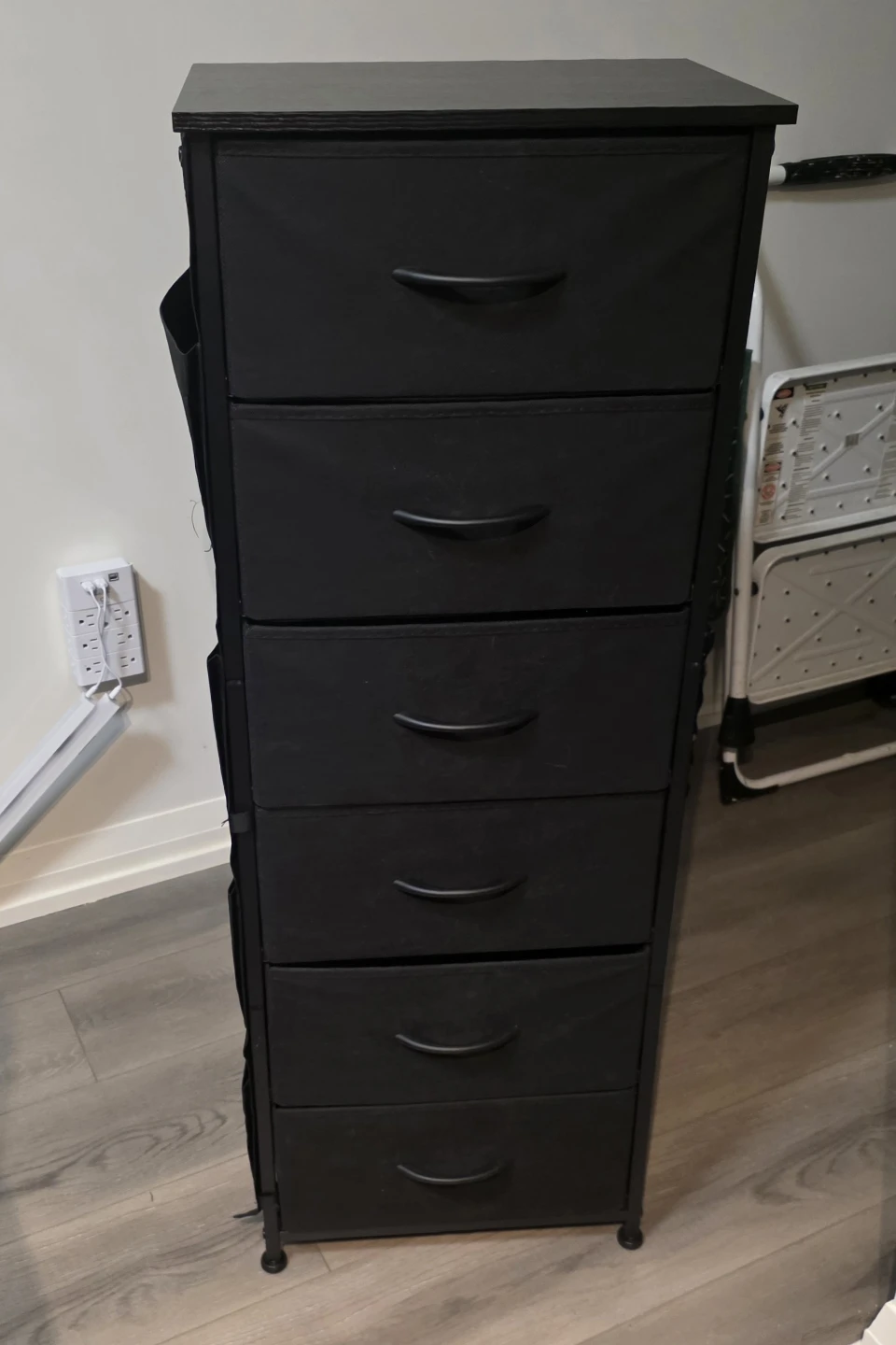 Black 6-Drawer Fabric Dresser