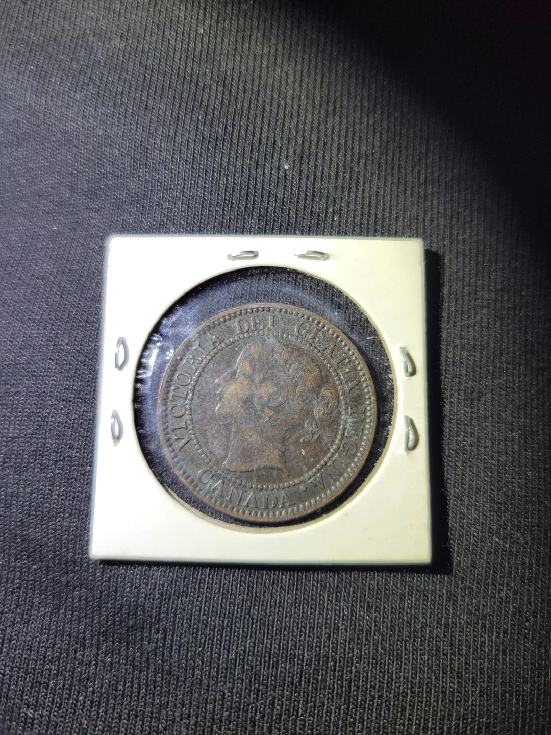 1858 Canadian One Cent Coin "Broken Stem" - photo 2