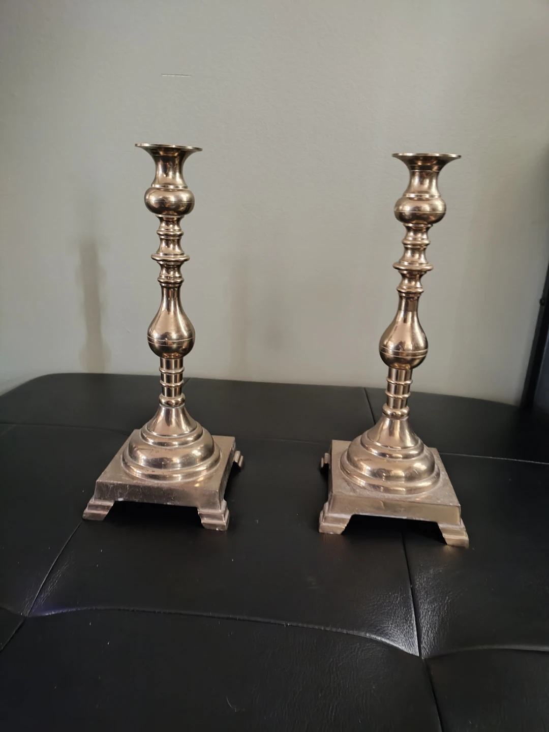 Pair of Vintage Brass Candlestick Holders