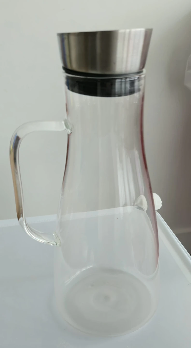 Glass Pitcher with Stainless Steel Lid