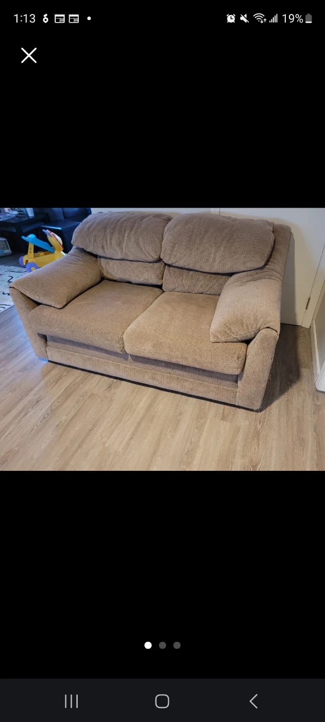 Tan Loveseat sofa - photo 3