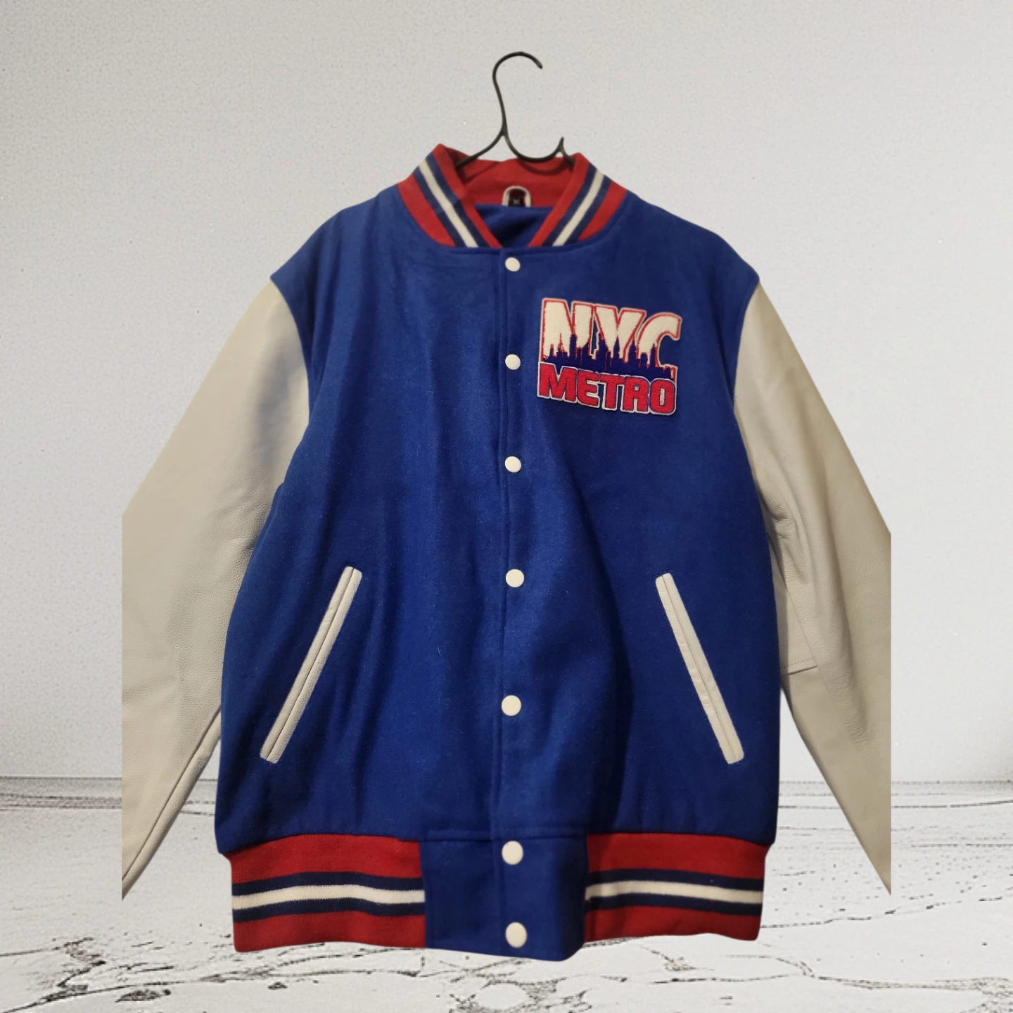 Varsity Jacket Blue/White NYC Metro Size M - photo 2