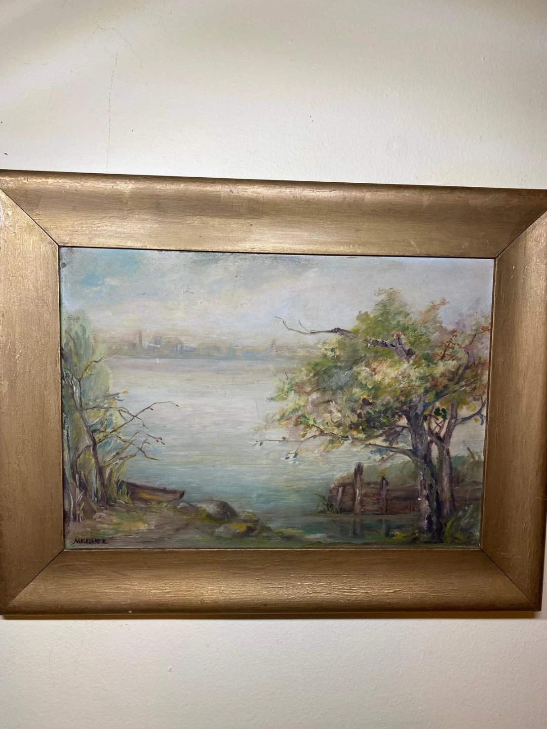 Vintage Meaker Oil Painting