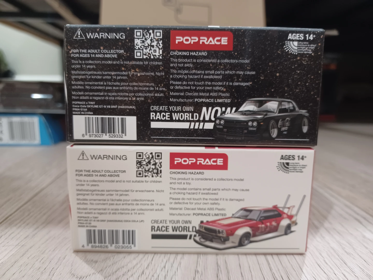 Pop Race 1/64 Coca-Cola Skyline GT-R Kaido Racer Diecast Model - photo 2