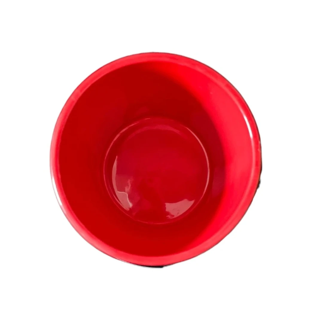 🥕 Red Ceramic Plant or Flower Pot - photo 2