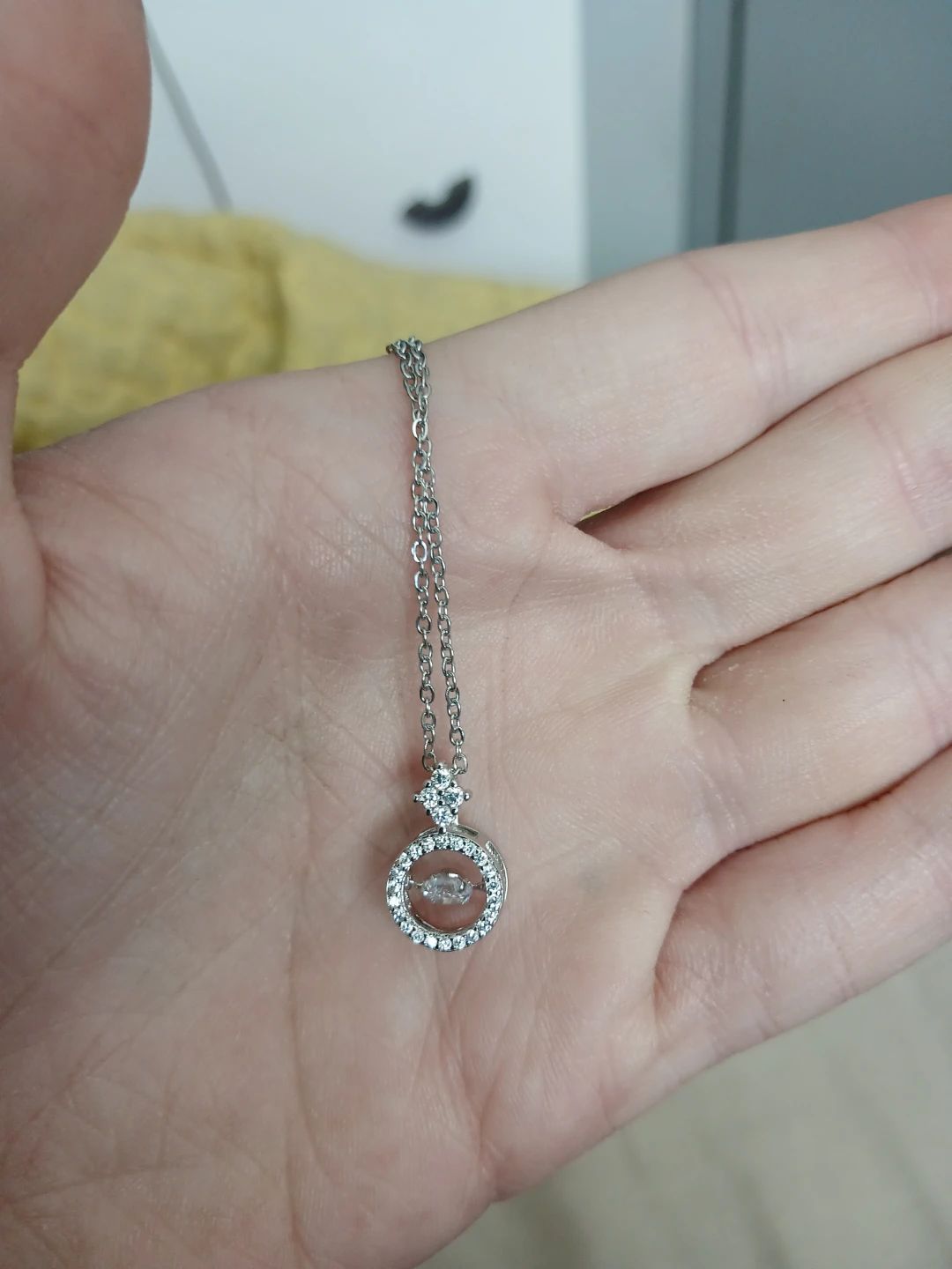 925 Sterling Silver And Moissanite Necklace