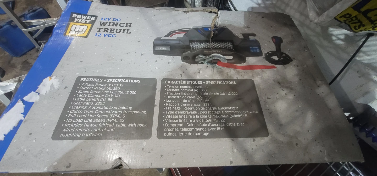 POWERFIST 12,000 lb 12V DC Winch - New in Box