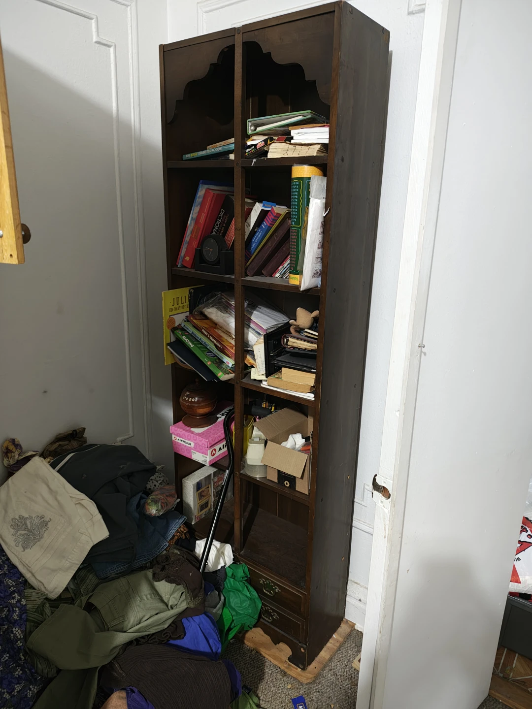 Dark Brown Wooden Bookshelf - photo 2