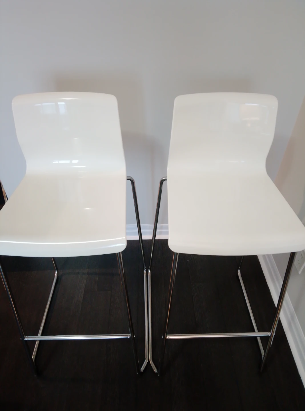 White Bar Stools (Set of 2)