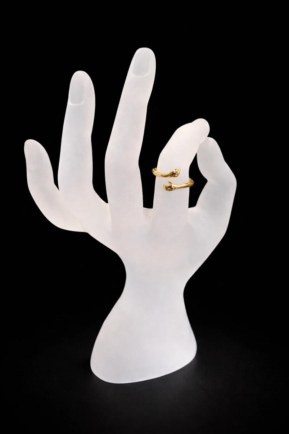 Gold-Plated 925 Sterling Silver Hug Ring