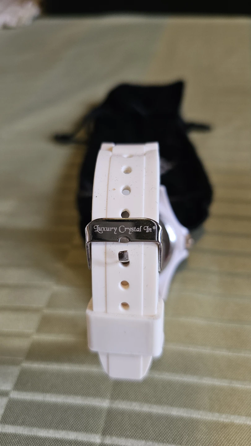 Luxury Crystal In White Silicone Band Paris Watch - photo 4
