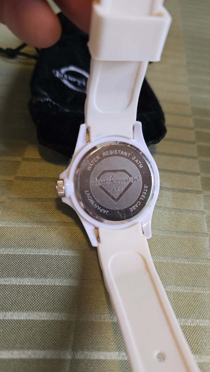 Luxury Crystal In White Silicone Band Paris Watch - photo 5