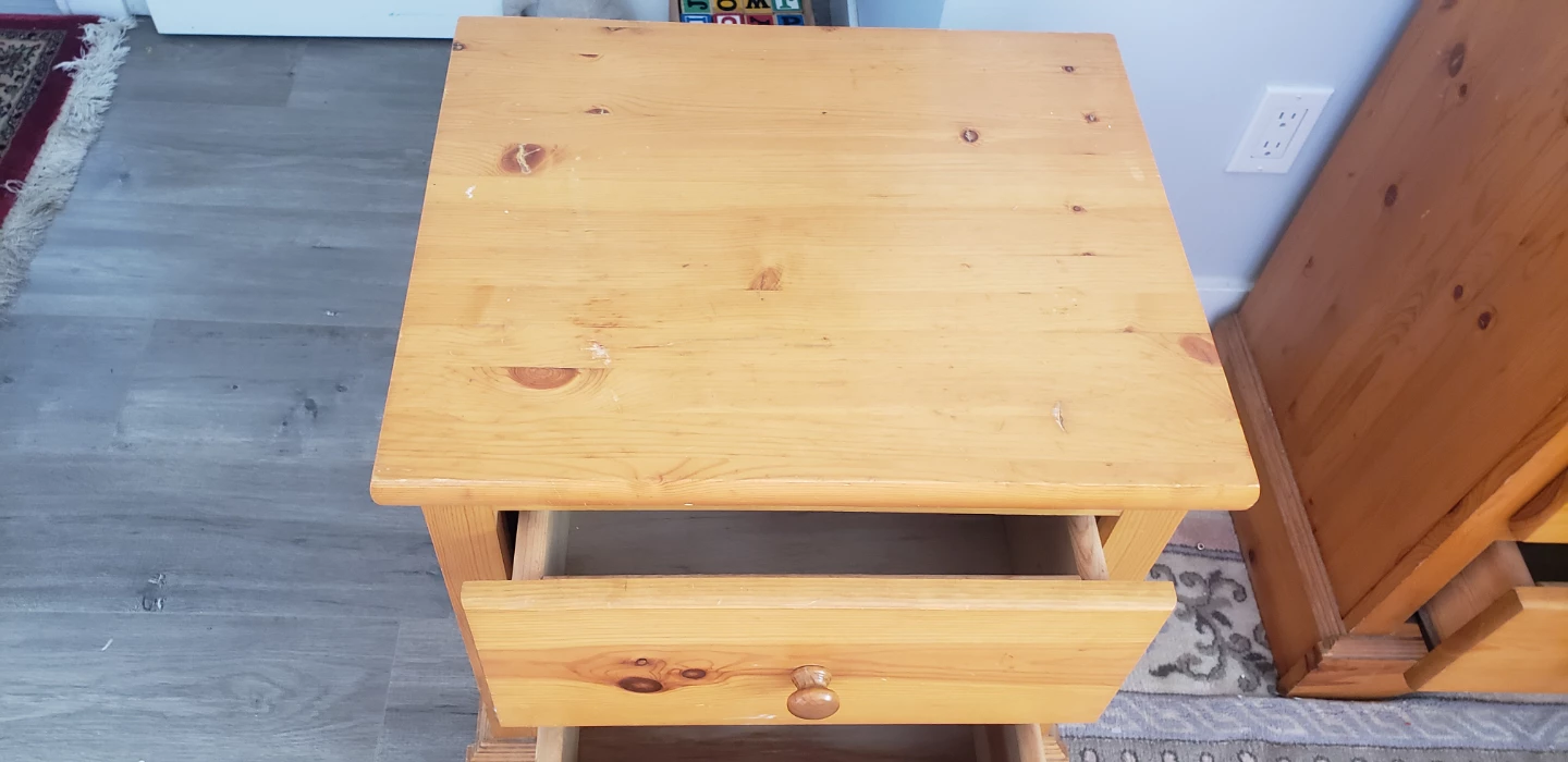 Wooden 2-Drawer Nightstand - photo 2