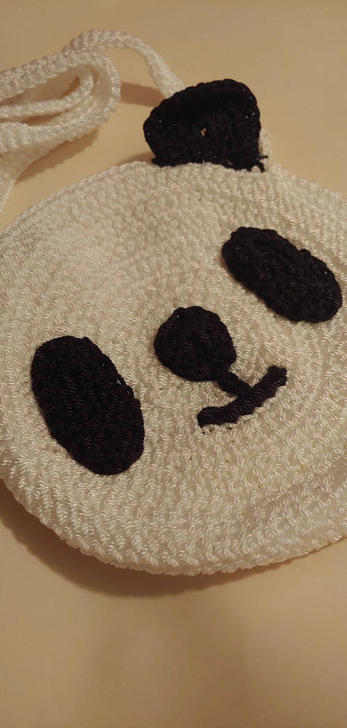 Crocheted Panda Face Bag
