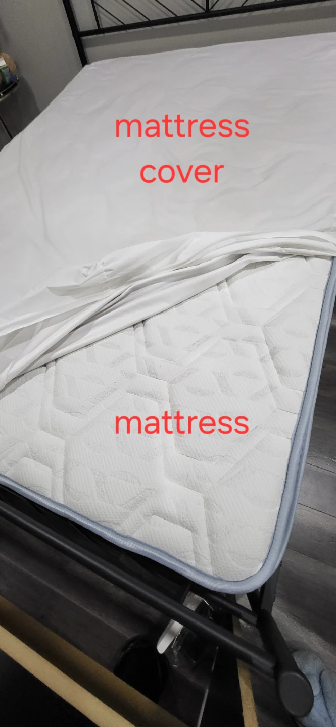 Mattress with Breathable Fabric Cover and bedframe - photo 2