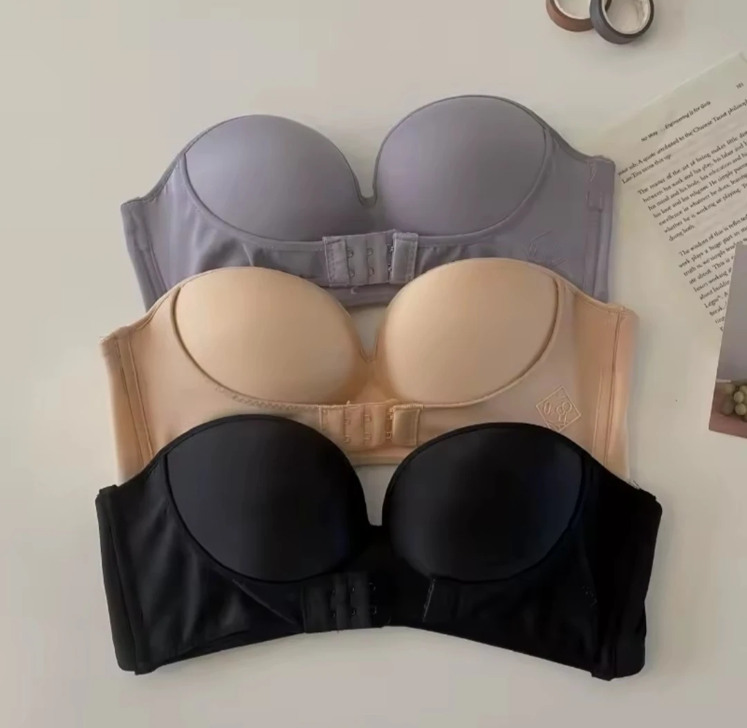 Strapless Bra Set (2 Pack) black and gray