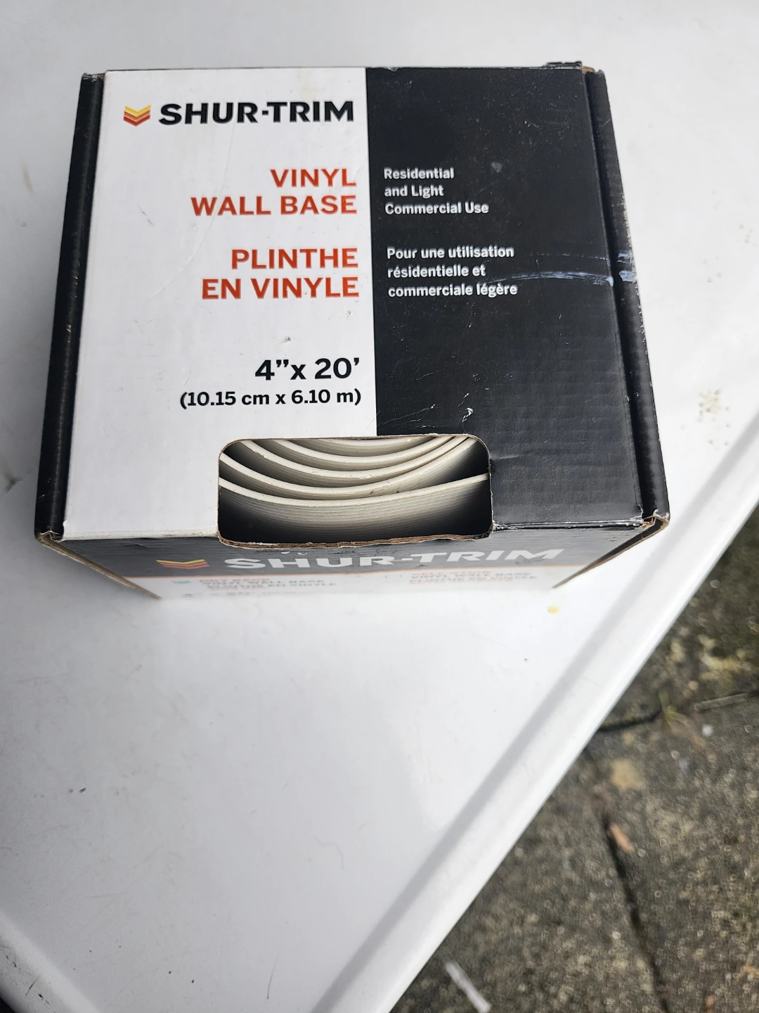 Shur-Trim Vinyl Wall Base - 4" x 20'