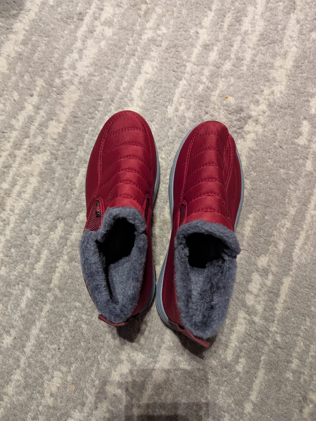 Red Winter Boots with Fur Lining