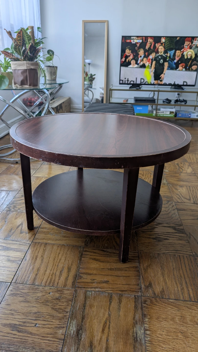Round Brown Coffee Table