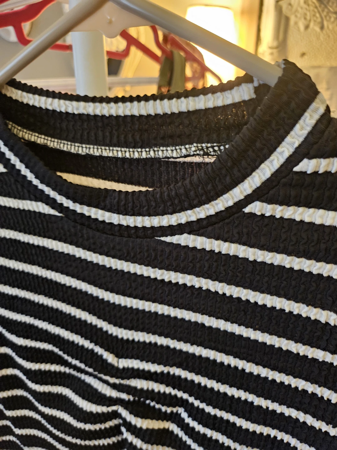 Shein Ribbed Textured Striped Tank Top - Size L 🧡 - photo 3