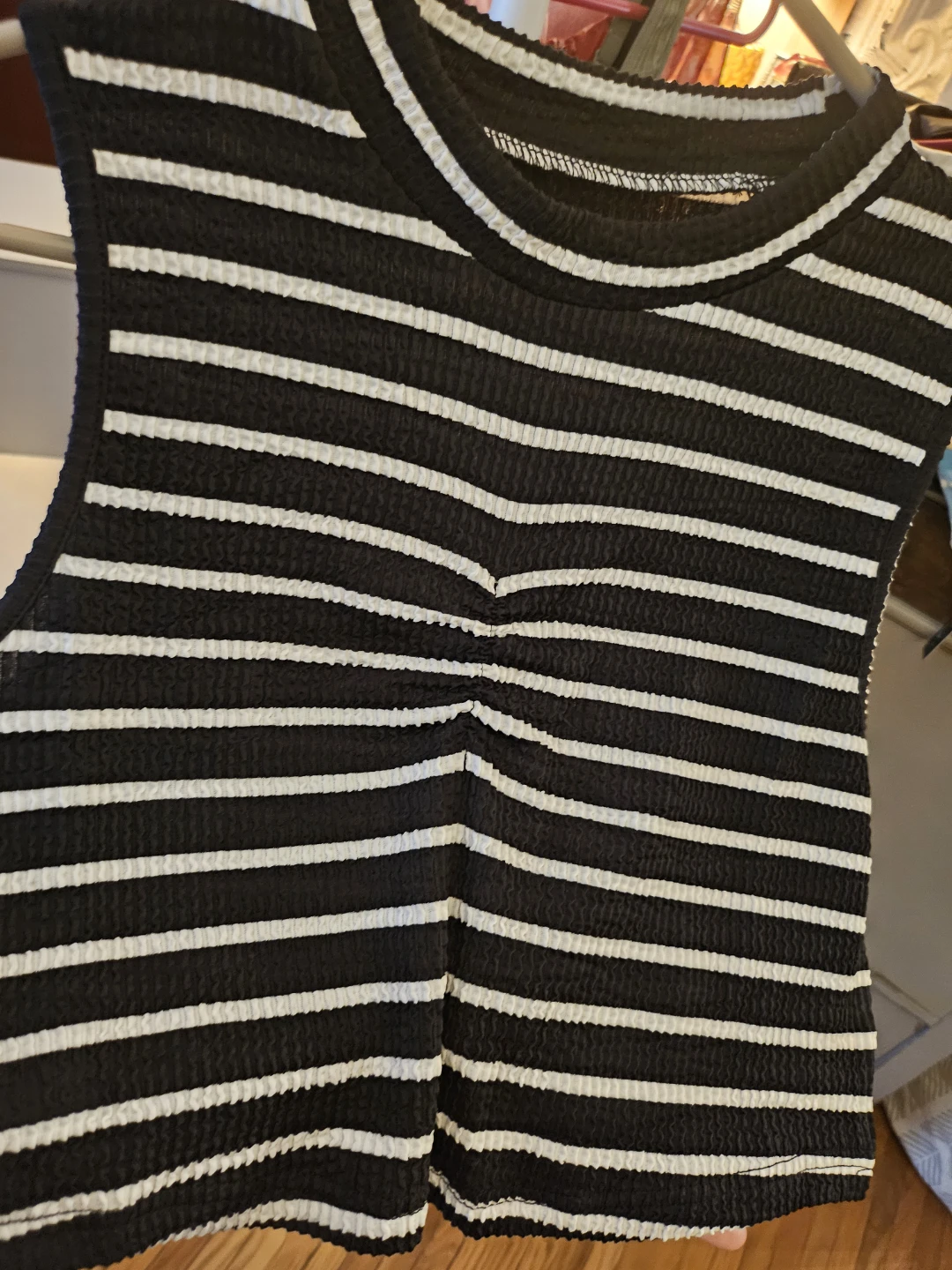 Shein Ribbed Textured Striped Tank Top - Size L 🧡 - photo 5