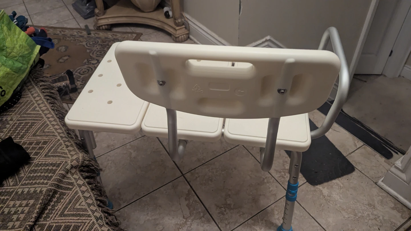 Adjustable Shower Chair with Backrest - photo 4