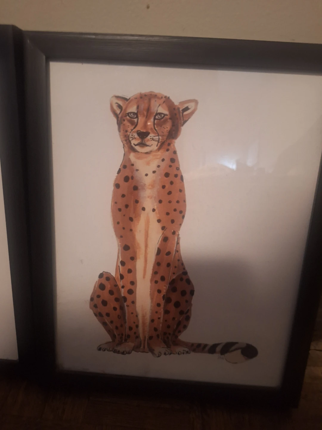 Framed Cheetah Art - photo 3