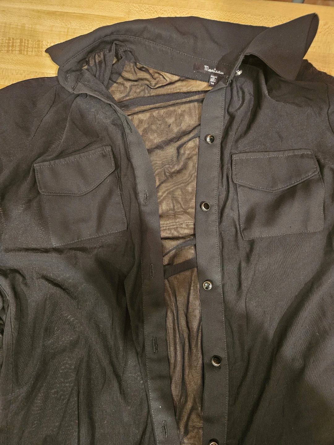 Montsea Black Button Down Shirt - Size M - photo 5