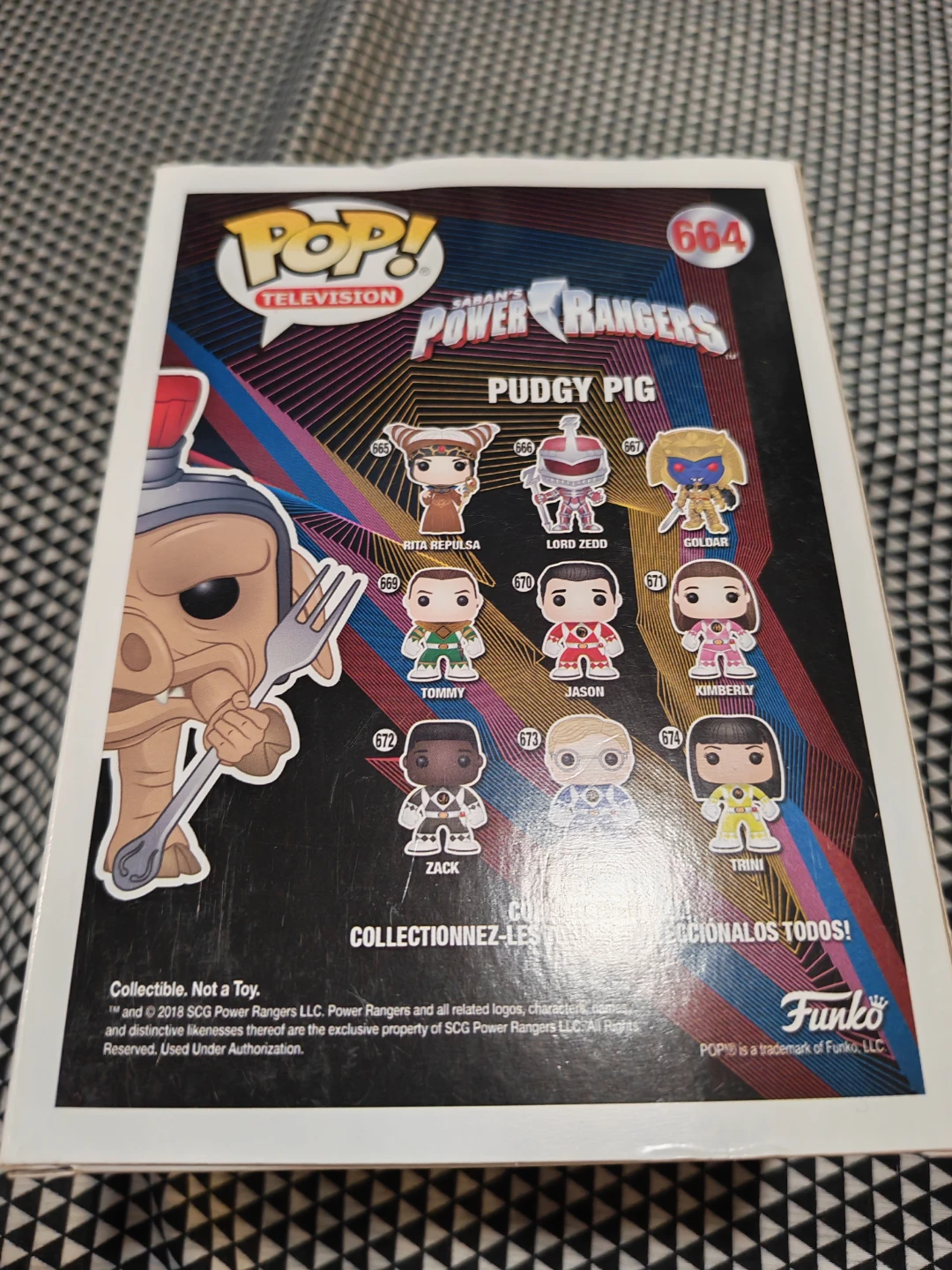 Funko Pop! Pudgy Pig 664 Power Rangers Figure - photo 3