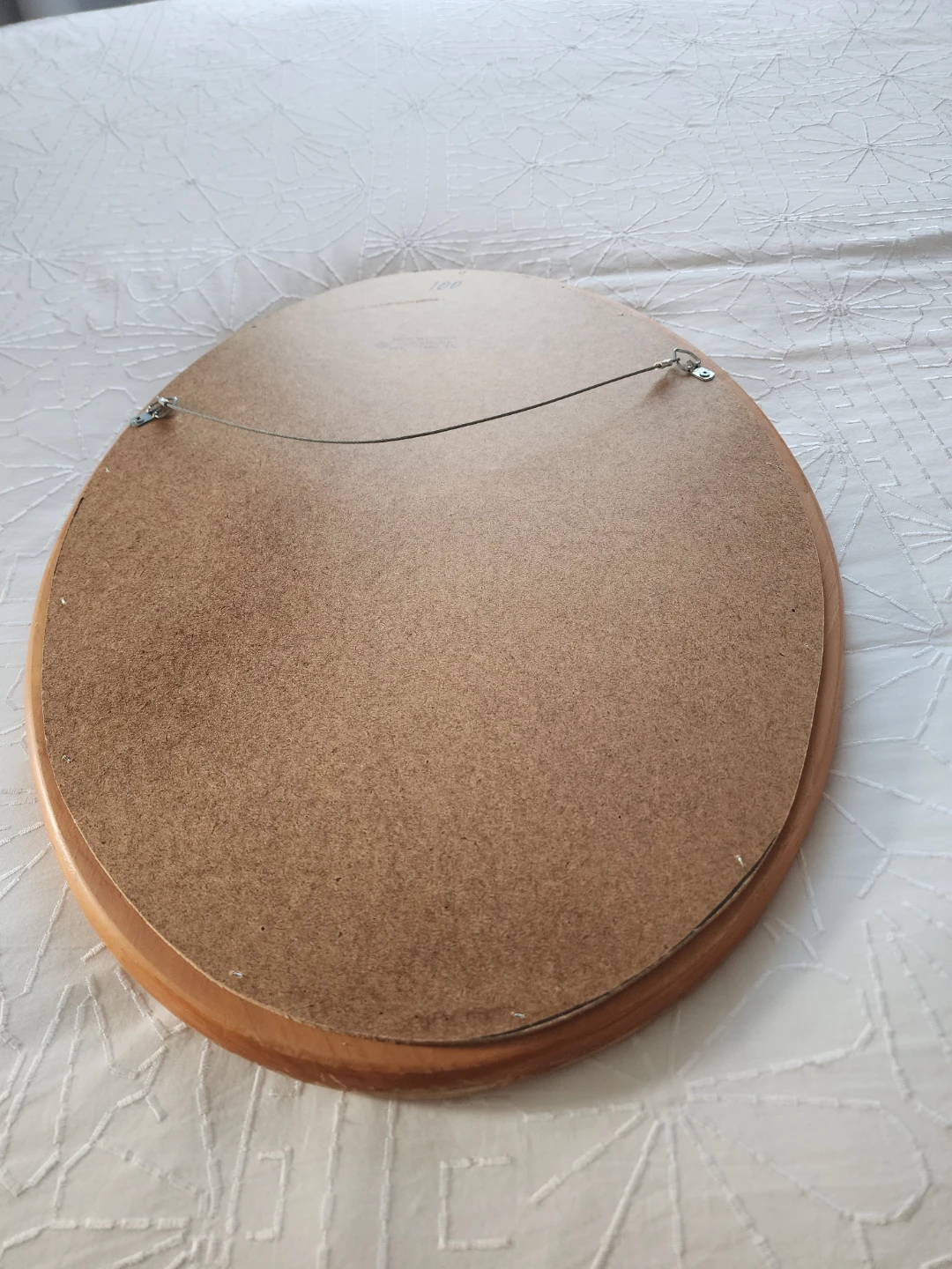 Round Wooden Framed Mirror - photo 2