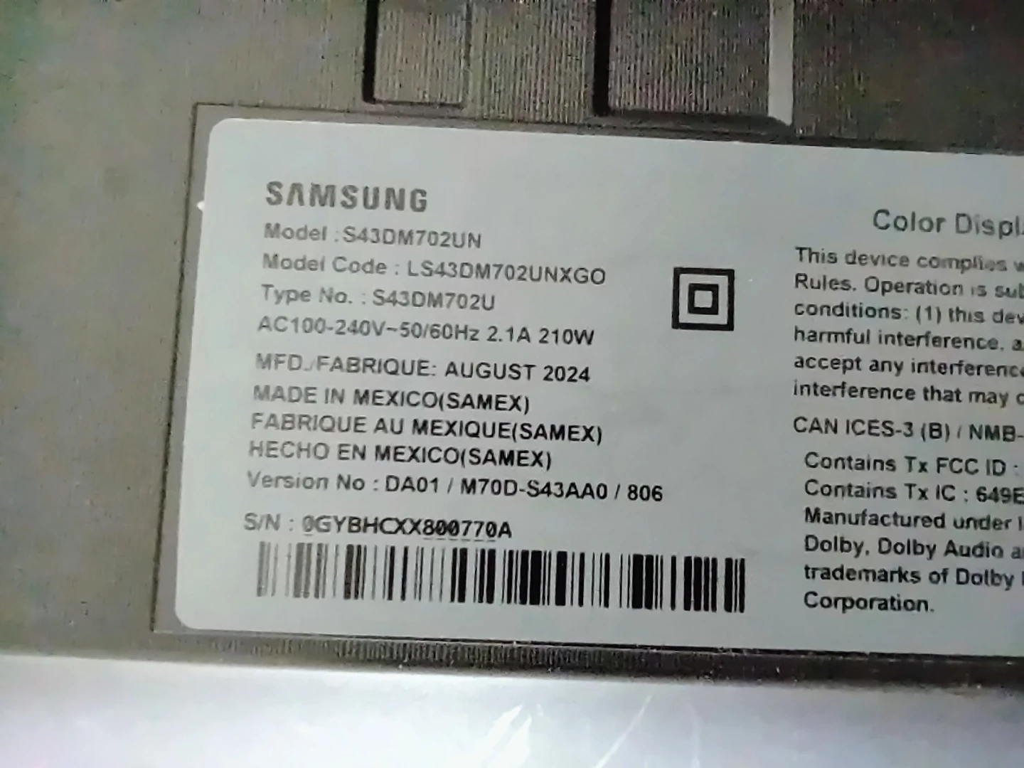 Samsung 43" Smart TV/Monitor S43DM702UN - photo 3
