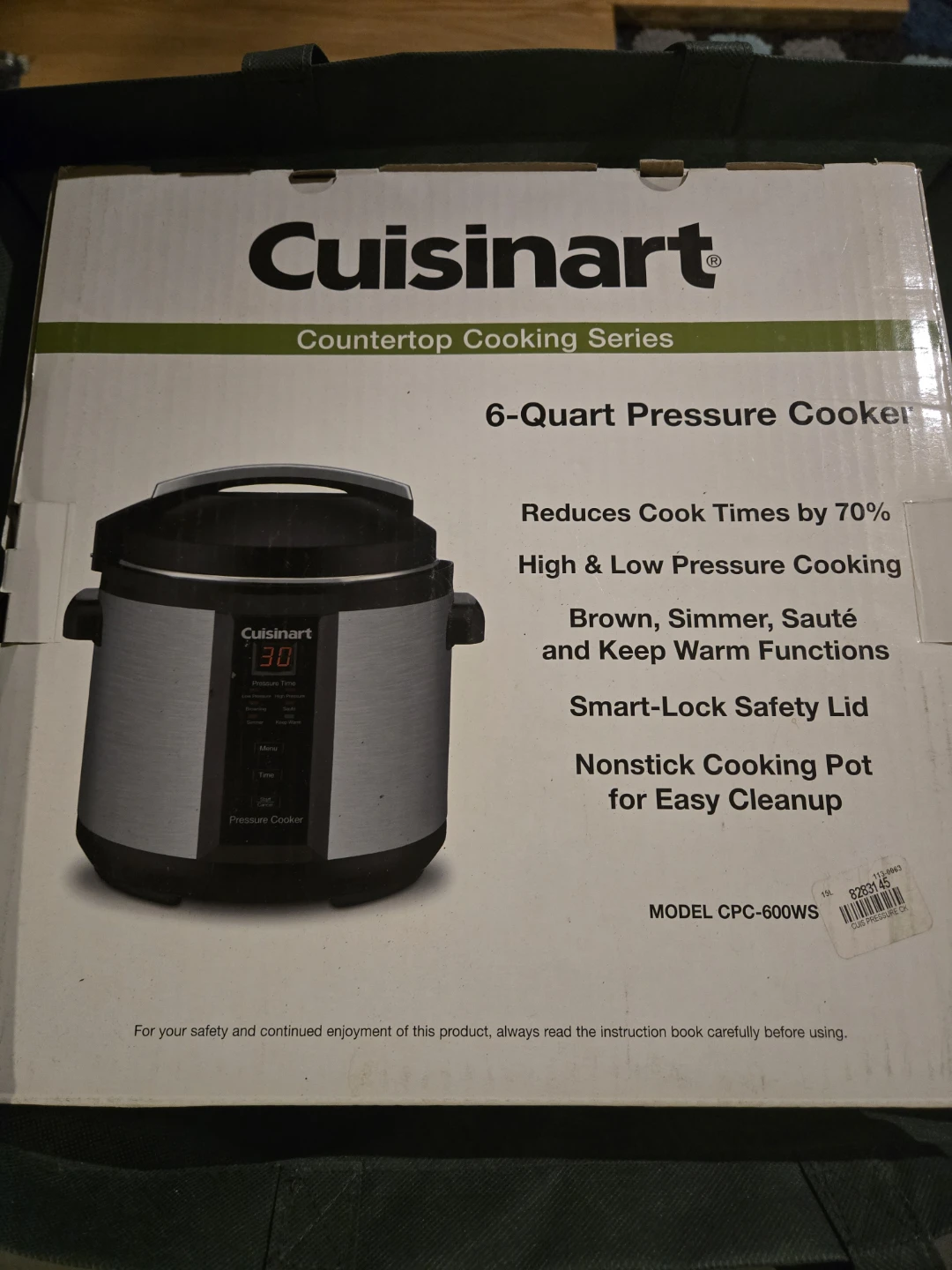 Cuisinart 6-Quart Electric Pressure Cooker CPC-600WS - photo 3
