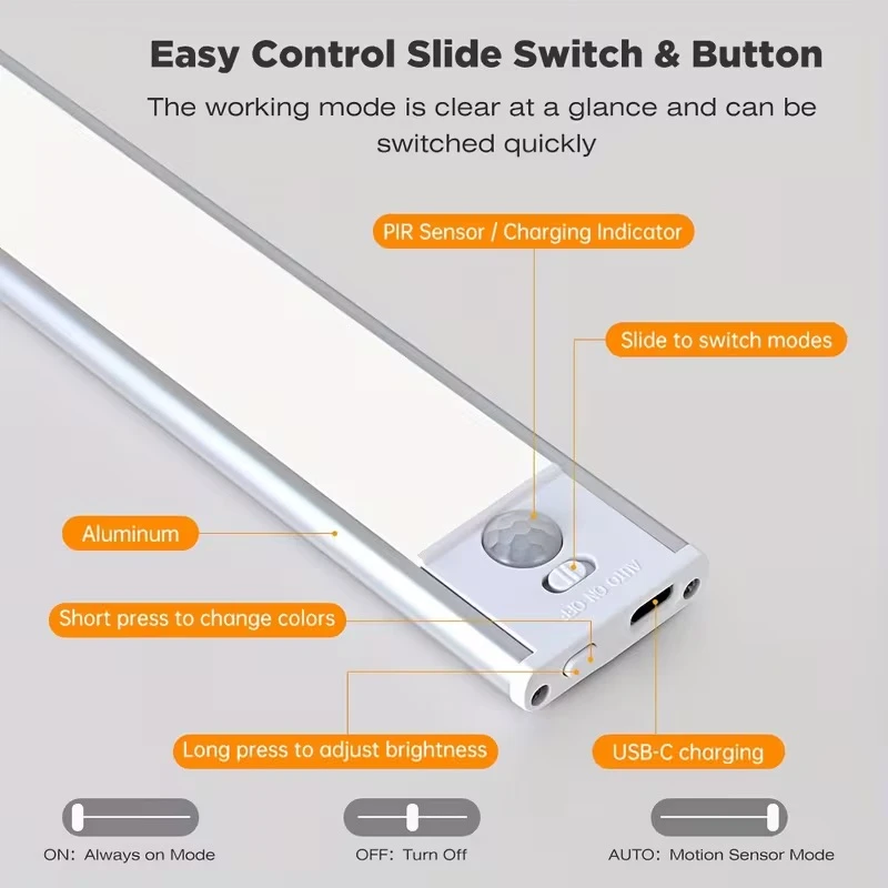 15.7" Rechargeable LED Motion Sensor Light Bar - New in Box🥕 - photo 3